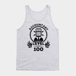 Level 100 Accountant Accountancy Fan Gift Tank Top